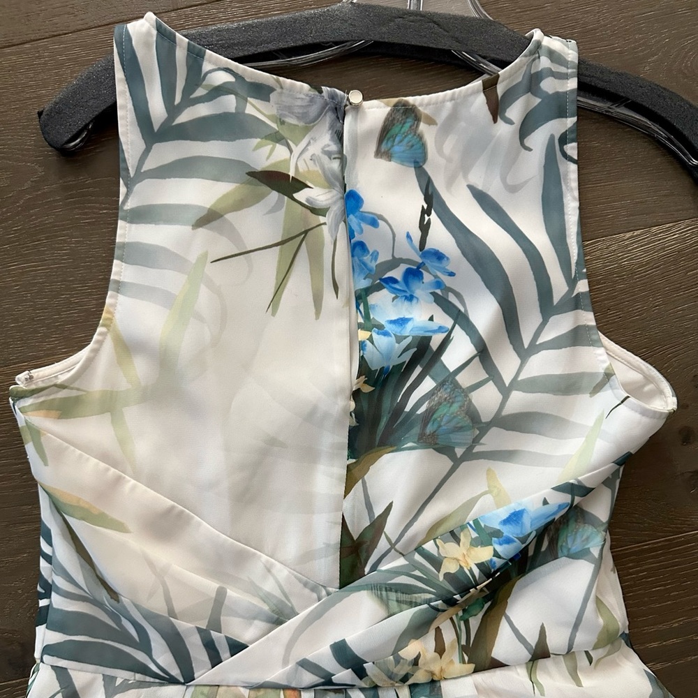 Ted Baker London Natural Ameda Twilight Floral Pleat Dress - Picture 6 of 9